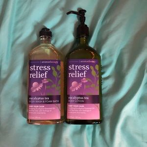 Eucalyptus tea lotion and body wash. stress relief